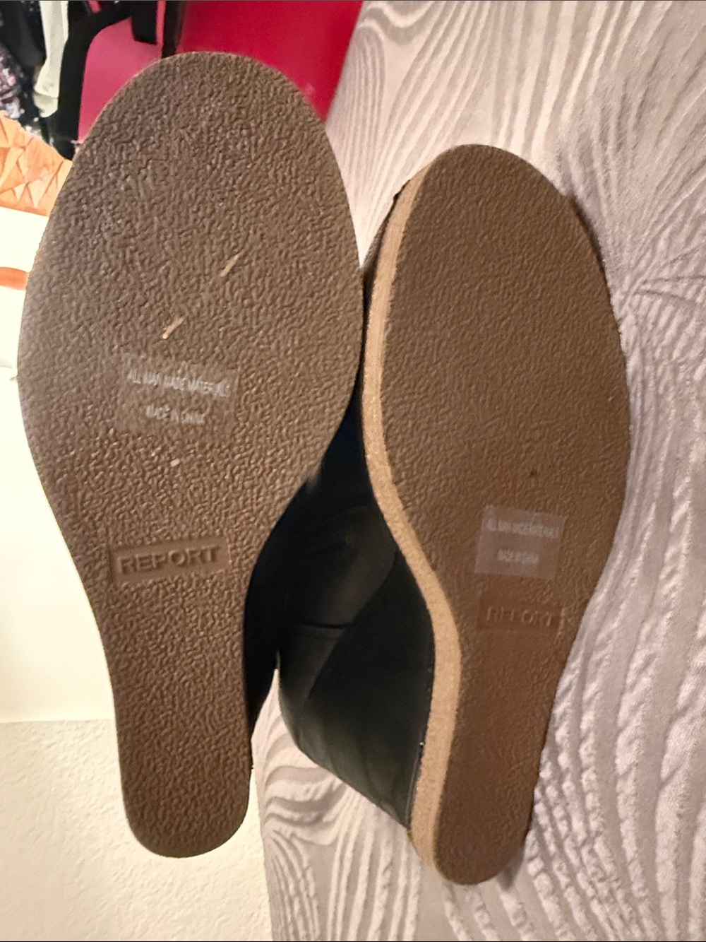 Report Black Wedge Boots with Buckle Straps - Picture 3 of 5